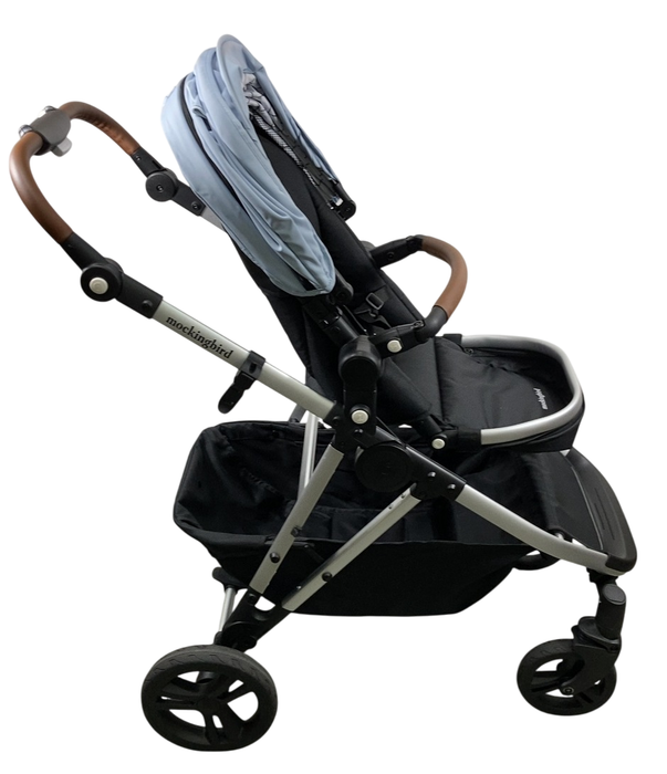 Shop Mockingbird Single to Double 2.0 Stroller, 2024, Silver With Penny Leather, Sky, Windowpane at GoodBuy Gear