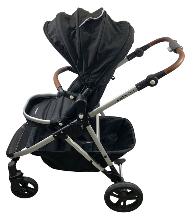Shop Mockingbird Single to Double 2.0 Stroller, 2024, Black, Silver With Penny Leather, Watercolor Drops at GoodBuy Gear