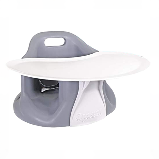 Shop Upseat Baby Floor & Booster Seat with Tray, Grey at GoodBuy Gear