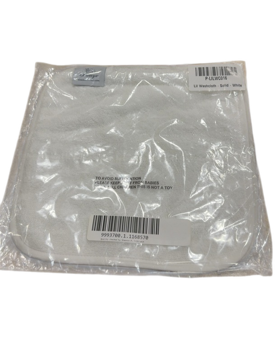 Shop Lil Weezie Pair of Baby Washcloths, White at GoodBuy Gear