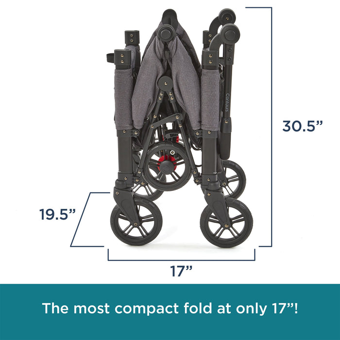 Contours Curve 360 Stroller Wagon, Black