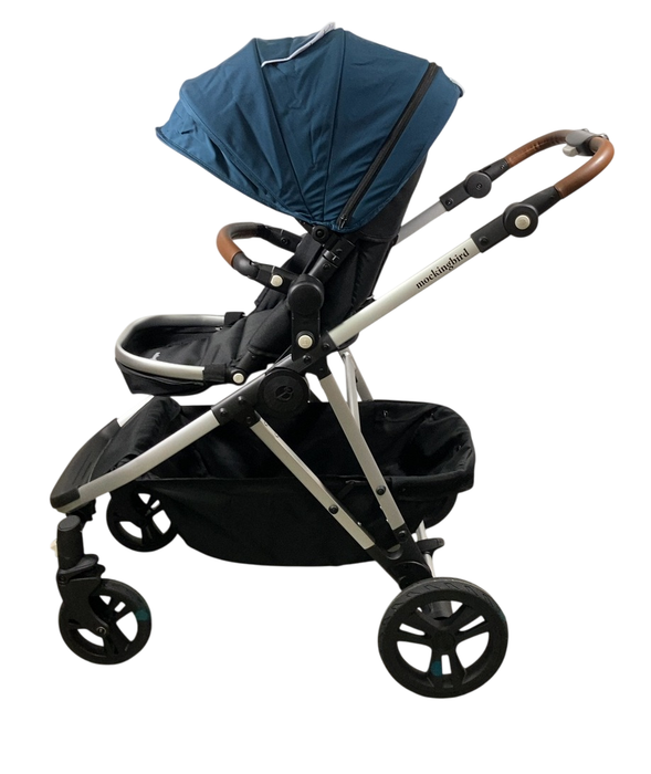 Shop Mockingbird Single to Double 2.0 Stroller, 2024, Sea, Silver With Penny Leather, Windowpane at GoodBuy Gear