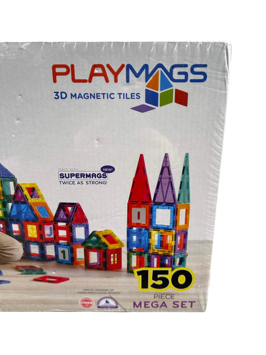 secondhand Playmags 150 Piece Magnetic Tile Set