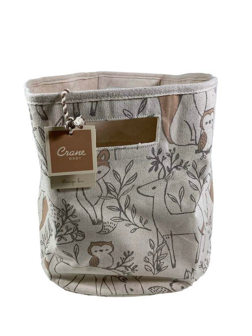 used Crane Baby Cotton Canvas Storage Bin, Ezra