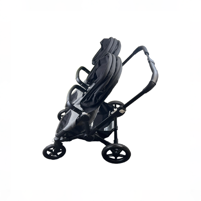 Shop DRAFT - Bugaboo Donkey 5 Duo Stroller, 2022, Black, Grey Melange, Midnight Black at GoodBuy Gear