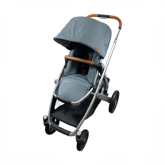 Shop UPPAbaby Vista V3 Stroller, 2024, Callum (Stone Blue/Silver Frame) at GoodBuy Gear