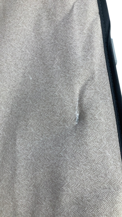 Shop Monbebe Flex Portable Playard, Deluxe, Grey Pinstripe at GoodBuy Gear