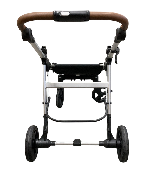 Shop Mockingbird 2.0 Single to Double Stroller Frame, 2024, Silver With Penny Leather at GoodBuy Gear