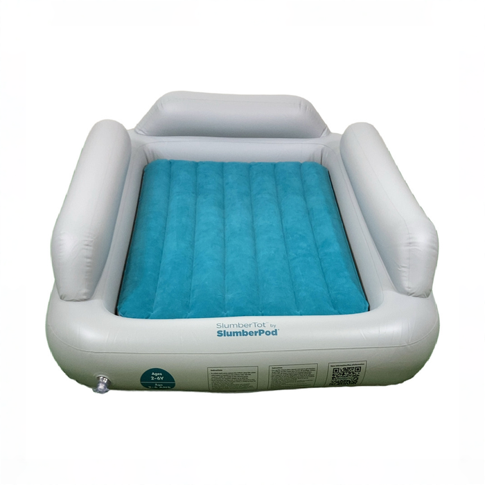 Shop SlumberPod SlumberTot Inflatable Toddler Bed, Gray/Teal at GoodBuy Gear