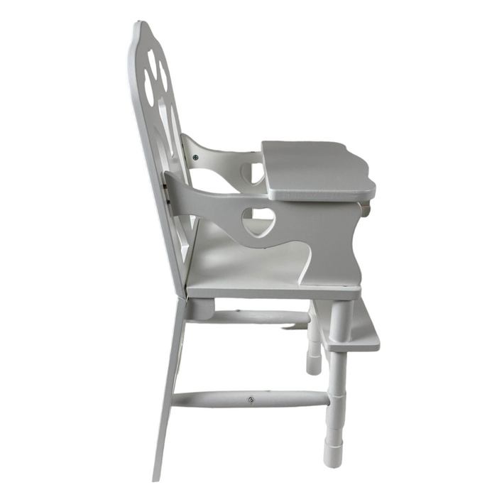 Melissa & Doug White Wooden Doll High Chair