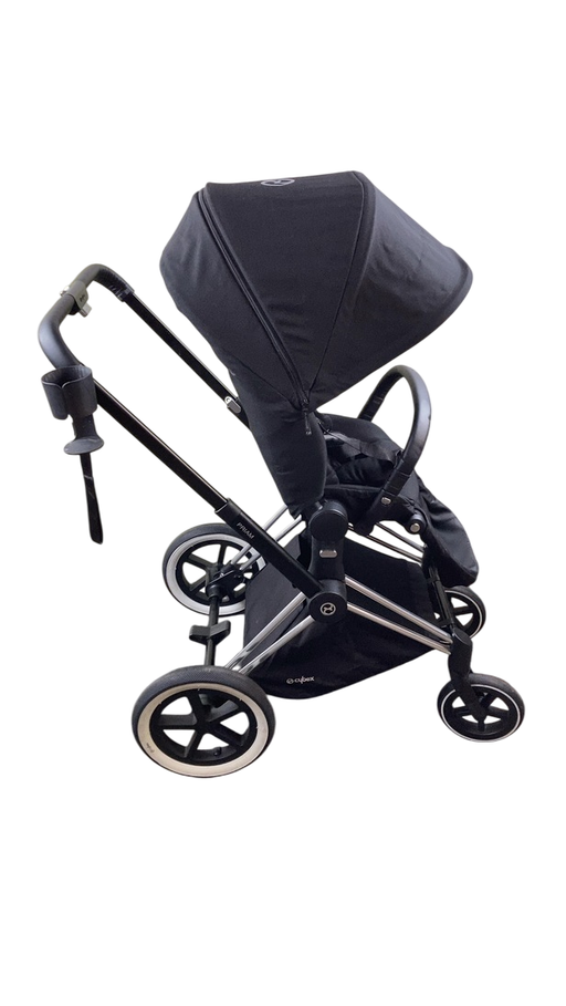 Shop Cybex PRIAM Stroller, 2017, Deep Black, Chrome With Black Details at GoodBuy Gear