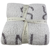 Shop Barefoot Dreams CozyChic ABC Blanket, Ocean/Cream at GoodBuy Gear