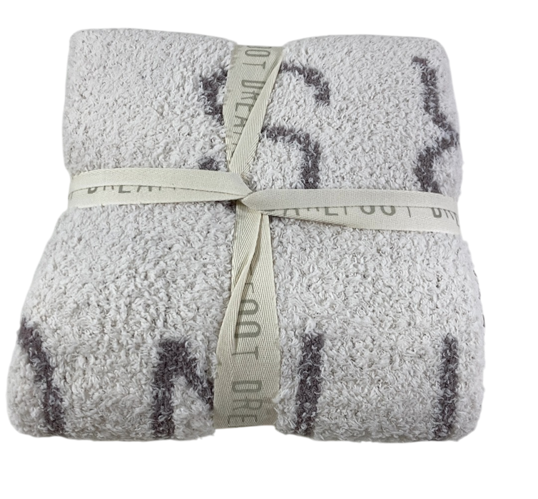 Shop Barefoot Dreams CozyChic ABC Blanket, Ocean/Cream at GoodBuy Gear
