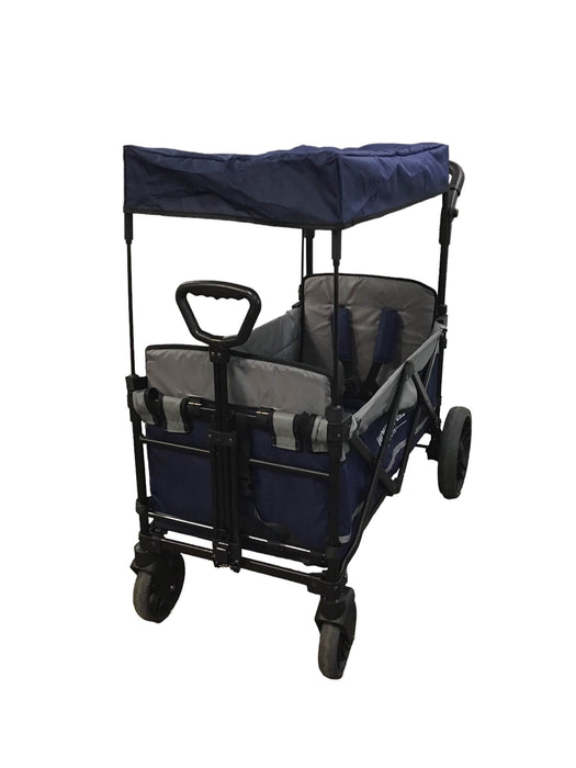 Wonderfold X2 Push + Pull Double Stroller Wagon, 2021, Navy