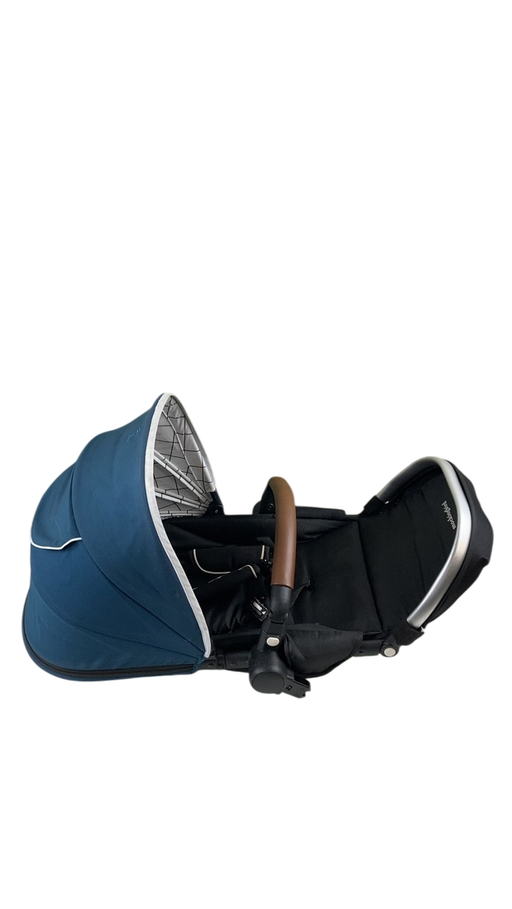 Shop Mockingbird 2nd Seat Kit with Extendable Canopy, Sea, Silver With Penny Leather, Windowpane at GoodBuy Gear