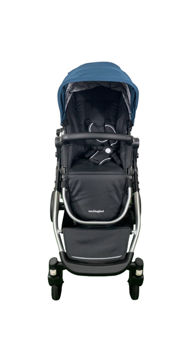 Shop Mockingbird Single to Double 2.0 Stroller, 2024, Sea, Silver With Black Leather, Windowpane at GoodBuy Gear