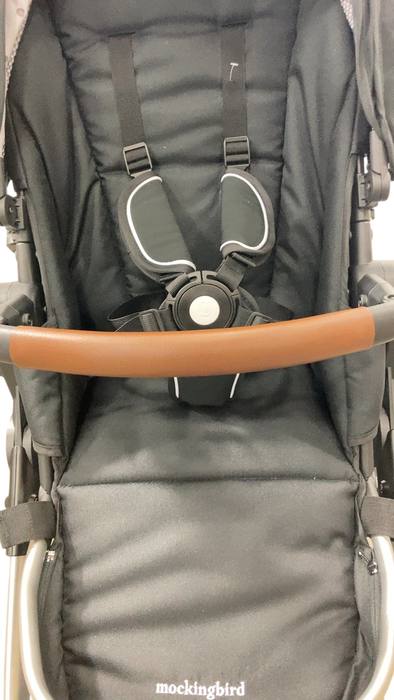 Shop Mockingbird Single to Double 2.0 Stroller, 2024, Black, Silver With Penny Leather, Watercolor Drops at GoodBuy Gear