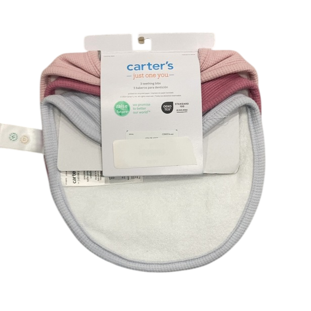 Shop Carter's Baby 3-Pack Teething Bibs, Burgundy/Purple at GoodBuy Gear