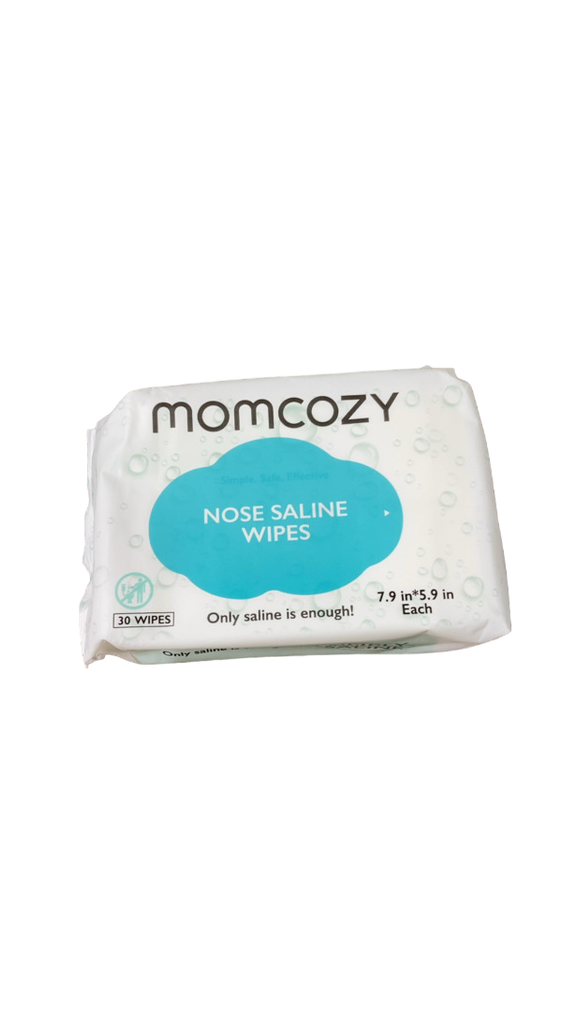 Momcozy Wipes Nose Saline Baby Wipes-30 Count (Pack of 6) White main image 0