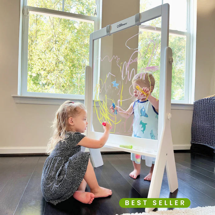 Little Partners Peek-A-Boo Art Easel, Soft White