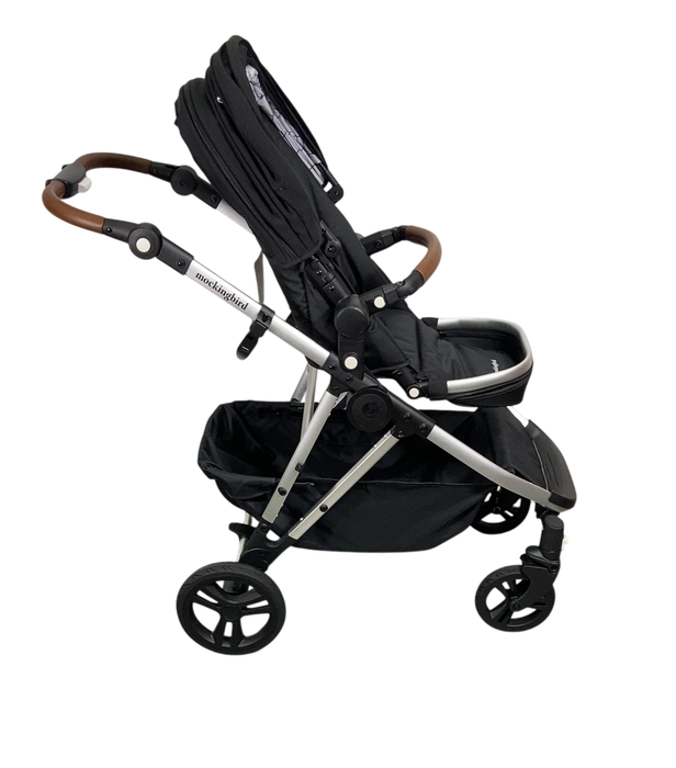Shop Mockingbird Single to Double 2.0 Stroller, Black, Windowpane, Silver With Penny Leather, 2024 at GoodBuy Gear