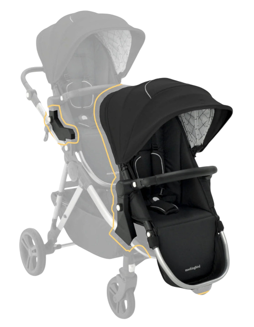 Shop Mockingbird 2nd Seat Kit 2.0, Black, Silver With Black Leather, Windowpane at GoodBuy Gear