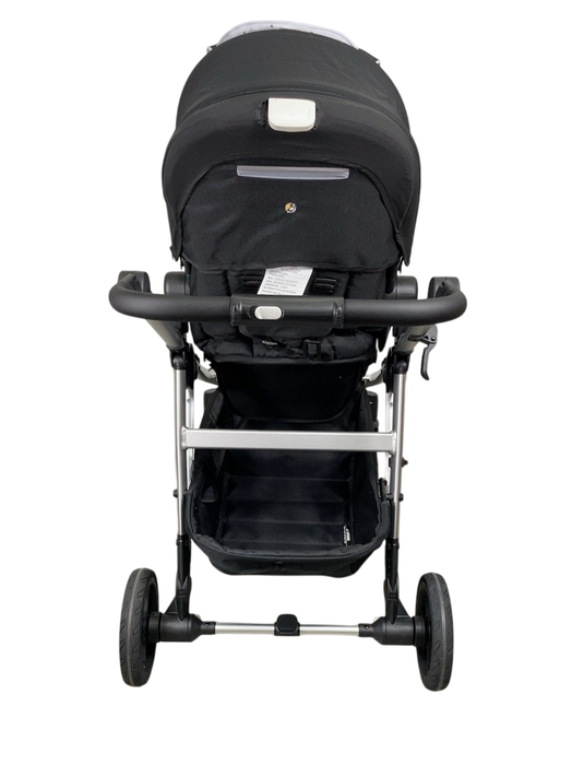 Shop Mockingbird Single to Double 2.0 Stroller, 2024, Black, Silver With Black Leather, Watercolor Drops at GoodBuy Gear