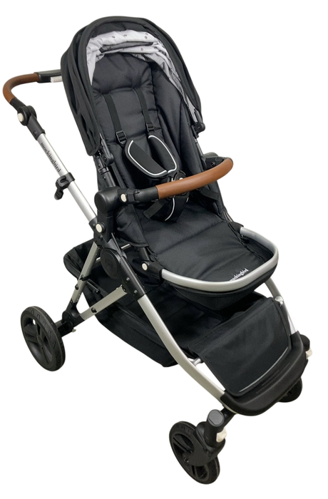 Shop Mockingbird Single to Double 2.0 Stroller, Black, Watercolor Drops, Silver With Penny Leather, 2025 at GoodBuy Gear
