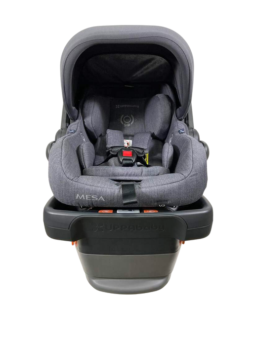 secondhand UPPAbaby MESA V2 Infant Car Seat, 2023, Greyson (Charcoal Melange Merino Wool)