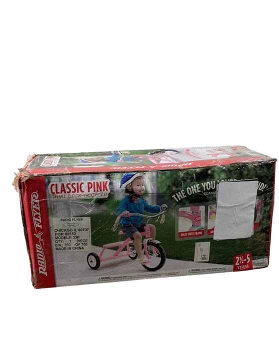 used Radio Flyer Classic Dual Deck Tricycle, Pink