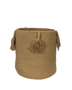 used Lorena Canals Tassels Basket, Honey