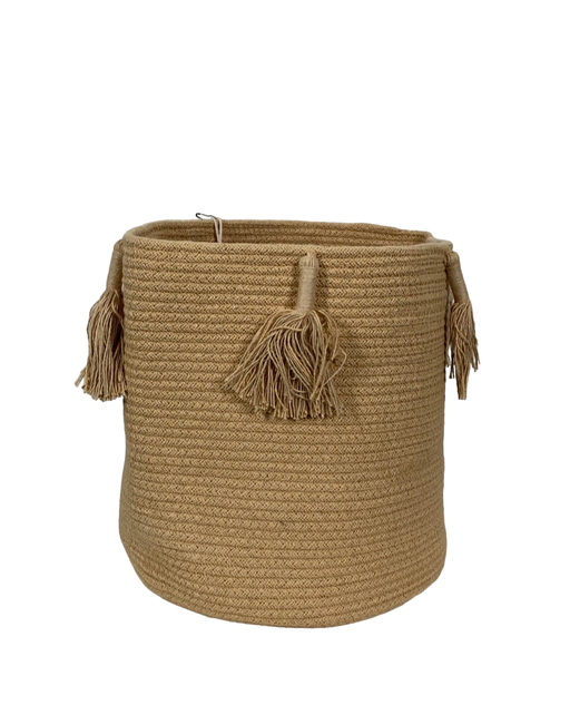 used Lorena Canals Tassels Basket, Honey