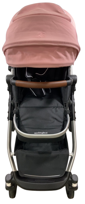 Shop Mockingbird Single to Double 2.0 Stroller, Bloom, Windowpane, Silver With Penny Leather, 2025 at GoodBuy Gear