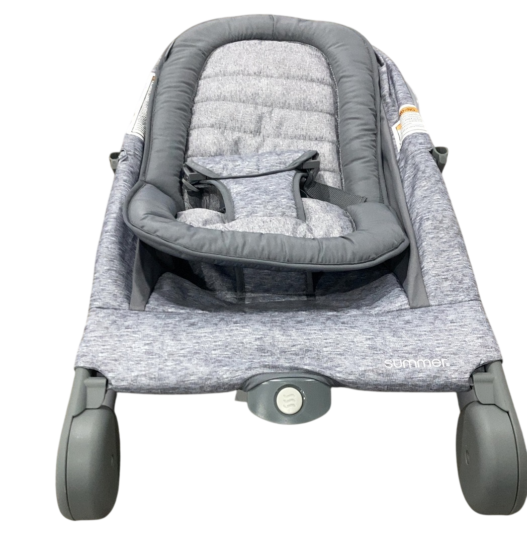 Summer Infant 2-in-1 Baby Bouncer And Rocker Duo, Light Gray Tweed