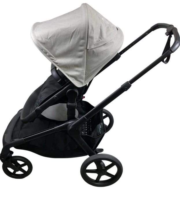 Bugaboo Kangaroo Single To Double Stroller, 2024, Black, Midnight Black, Misty White