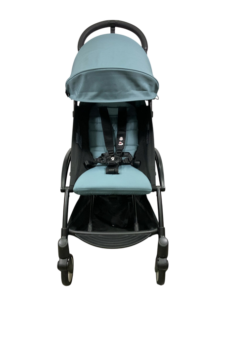 Shop Babyzen YOYO2 Complete Stroller, 2023, Black with Aqua at GoodBuy Gear