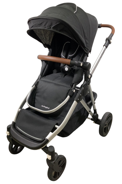 Shop Mockingbird Single to Double 2.0 Stroller, 2024, Black, Silver With Penny Leather, Windowpane at GoodBuy Gear