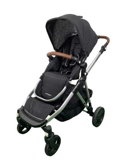 secondhand Mockingbird Single to Double 2.0 Stroller, Silver with Penny Leather, 2024, Windowpane, Black