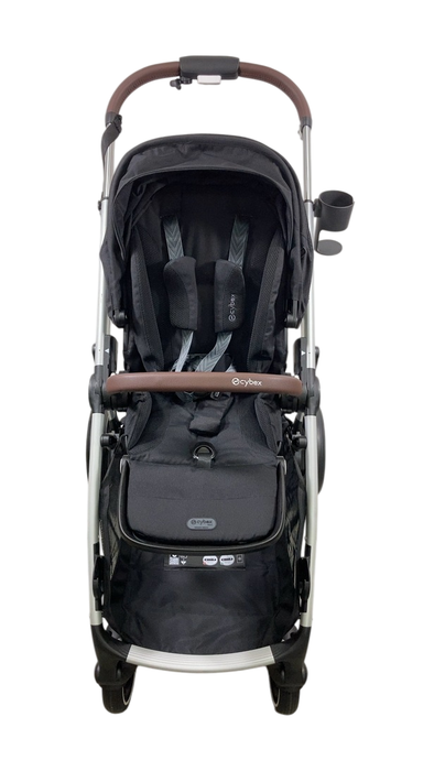 Shop Cybex e-Gazelle S Stroller, 2024, Moon Black, Silver at GoodBuy Gear