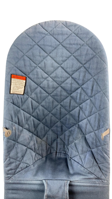 Shop BabyBjorn Bouncer Bliss, Dark Gray Frame, Midnight Blue Cotton Classic Quilt at GoodBuy Gear