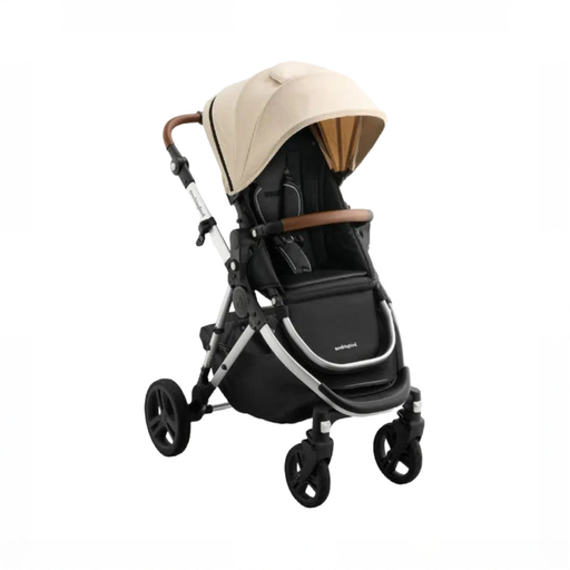 Shop Mockingbird Single 3.0 Stroller, 2025, Oat, Silver with Penny Leather at GoodBuy Gear