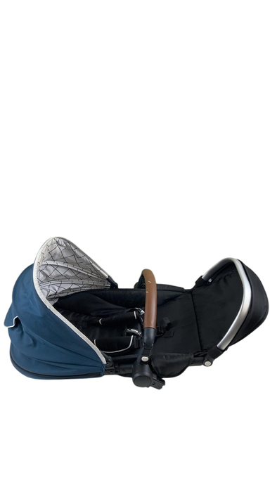 Shop Mockingbird 2nd Seat Kit with Extendable Canopy, Sea, Silver With Penny Leather, Windowpane at GoodBuy Gear