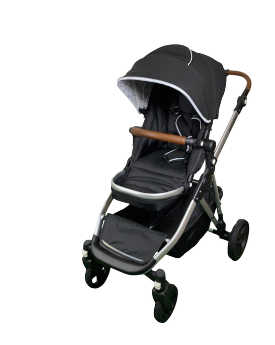 Shop Mockingbird Single to Double 2.0 Stroller, 2023, Black, Silver With Penny Leather, Windowpane at GoodBuy Gear