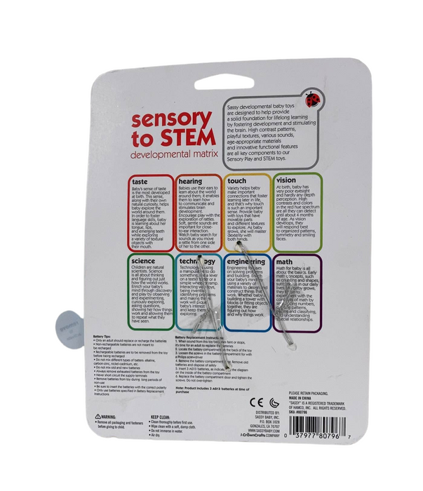 Sassy Do-Re-Mi Textured Tunes Sensory Toy