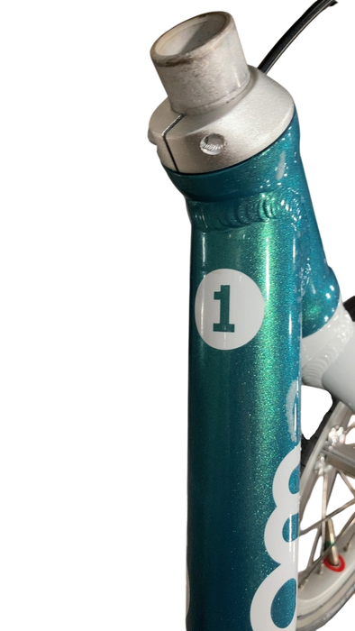 Shop Woom GO 1 Balance Bike, Metallic turquoise at GoodBuy Gear