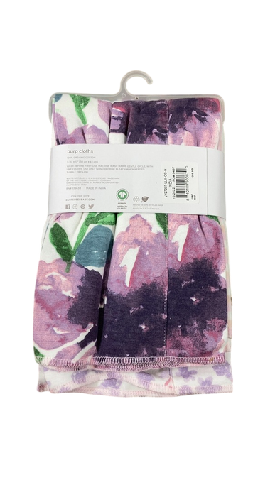 Shop Burt's Bees Baby Burp Cloths, 5-Pack, Watercolor Daylily at GoodBuy Gear