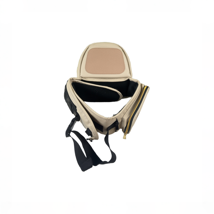 Shop TushBaby Hip Baby Carrier, Vegan Leather Cream at GoodBuy Gear