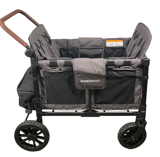 Shop Wonderfold W4 Luxe Quad Stroller Wagon, 2024, Charcoal Grey with Black Frame at GoodBuy Gear