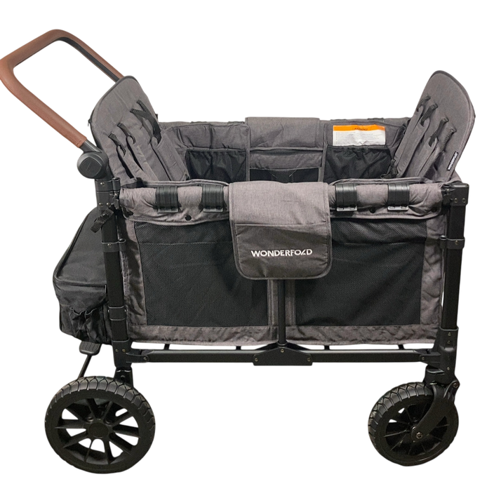 Shop Wonderfold W4 Luxe Quad Stroller Wagon, 2024, Charcoal Grey with Black Frame at GoodBuy Gear