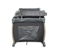 Shop Monbebe Play Yard with Full-Size Rocking Bassinet, Castle Point at GoodBuy Gear